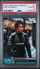 2025 TOPPS NOW Formula 1 Kimi Antonelli #14 Petronas RC Rookie PSA 10