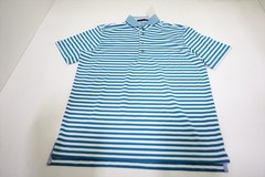 Greyson Golf Classic Polo Mens Size Medium White/Aqua Regular New INV13098063