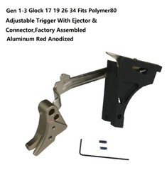 Al Tan Fits Glock 19 17 26 34 Adj.Trigger W Ejector & Connector,Factory Assemble