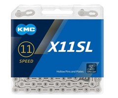 KMC X11SL 11 Speed Bicycle Chain 1/2 x 11/128 inch 118 Links Silver