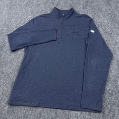 Travis Mathew Long Sands Golf 1/2 Zip Men’s Medium Blue Heathered Pullover Logo