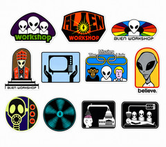 Alien Workshop Skateboard Sticker Lot 11 Modern Skate Deck Decals 2″
