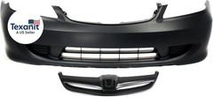 Front Bumper Cover Replacement for Honda Civic 2004-2005, Primed Front Bumper