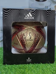 – Adidas Qatar Gold Soccer Ball – Size 5 – New in Box Stock in USA