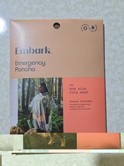 Embark Reusable Emergency Clear Rain Poncho One Size fits Most