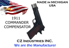 1911 Stainless Commander Compensator Brake – Muzzle Brake – w/ SIDE SLOTS 45acp
