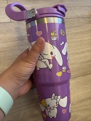 Cinnamon-roll inspired Purple 30 Fl Oz Insulated flask