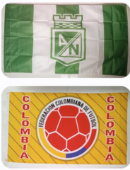 2 NACIONAL DE COLOMBIA + COLOMBIA FEDERATION FLAG (3X5 FT) FOR $40