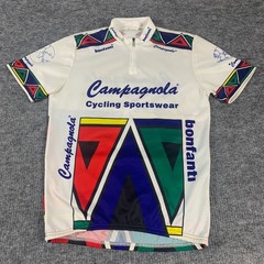 VTG Campagnola Jersey Mens 2XL White Multi Color Cycling Sportswear Retro 90s