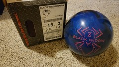 Hammer Black Widow Mania Bowling Ball 1st Quality | 15 Pounds | 1-2″ Pin 3.8ozTW