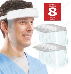 8-Pack Face Shield Reusable Washable Protective Cover Clear Mask Anti-Splash