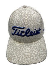 Titleist Tour Mesh Snapback Golf Hat White Gray Floral Pro V1 FJ FootJoy Cap