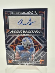 Amon-Ra St. Brown 2022 Panini Obsidian Magmatic Signatures 096/100 Detroit Lions