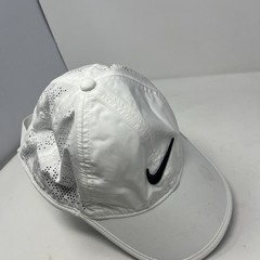 Nike Golf Perforated Performance Hat White Swoosh Adjustable 742707 Dri-Fit
