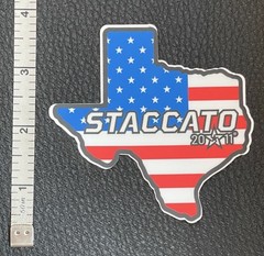 Staccato 2011 American Flag On Texas Sticker / Decal