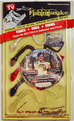 Vintage 11» Doug Hannon Original Fishing Snakes, 5 pcs. Weedless, Topwater