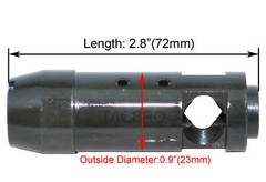 2.8″ Long All Steel 14 x 1 LH Muzzle Brake
