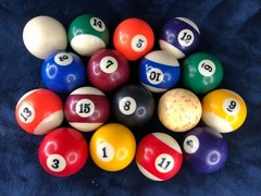 Billiard/Pool Regulation Resin 2-1/4″ 6oz Replacement Ball Bold Number in Stripe