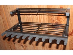 HySkore 10 Gun Rack and Shelf Unit Metal Frame with Foam Padding Black Frame