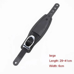 Snowboard Binding Buckles with Straps Metal Base Black Plastic Steel Leather
