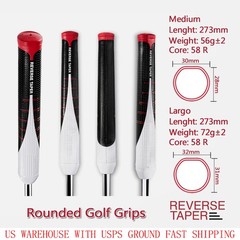 REVERSE TAPER Rounded Golf Grips Medium Large Size Golf PU Putter Grip 58R