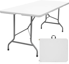 Byliable Folding Table 6ft Portable Heavy Duty Plastic Fold-in-Half Utility Fold
