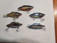Bill Norman Rattle Traps Lot Of 5. 3 Inches Long