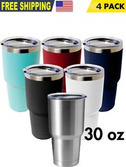 4 Packs 30OZ Tumbler Stainless Steel Vacuum Double Wall Insulation Sport Travel