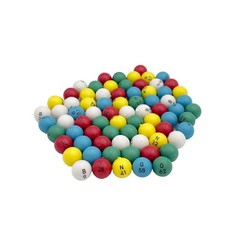 JUNWRROW Plastic Bingo Balls 3/5 inch inches, Multicolored