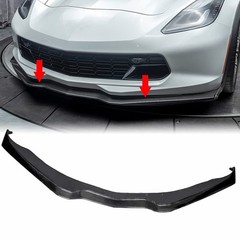 Front Bumper Lower Lip Splitter Carbon Fiber Look Fit For 2015-2019 Corvette C7