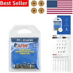 Corrosion-Resistant Single Barrel Crimp Sleeves #4/.071″ for Leaders – 25 Pcs