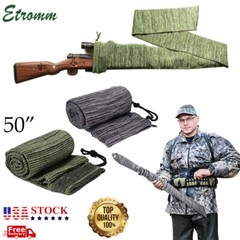 1/2 Pcs Silicone Treated Gun Sleeve Shotgun/Rifle Sock Shooting Cover Green Gray