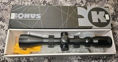 KONUS PRO 550 3-9X40 MATTE RIFLE SCOPE LIGHTED RED BLUE CENTER BALLISTIC RETICLE