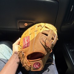 Rawlings RFM 23 Leather Baseball Mitt Basket Web Left Hand 23 Brown/Tan