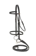 Draft Horse English Bridle and Reins – Premium Black Leather