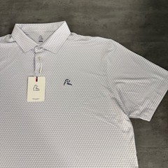 Rhoback Polo Shirt Mens 3XL White The Be The Ball Golf Performance Textured NWT