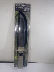 8″ Stainless Steel Hunting Knife With Sleeve Survival Kit #90714 New Fast Ship.