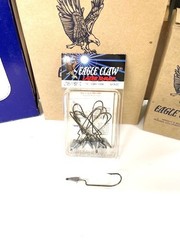5 – 1 0 CT. JUMBO PACK OF EAGLE CLAW SIZE 1/0 SLIDER WEIGHTED WORM HOOK ! NEW