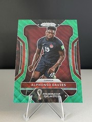 2022 FIFA Qatar World Cup Green Wave Prizm Alphonso Davies Canada