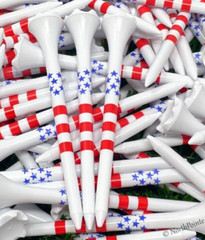 Golf Tees NorthPointe 3 1/4 Stars and Stripes USA Plastic Golf Tees