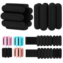 Adjustable Wrist & Ankle Weights Set of 2(1Lbs Each), Extra large, Black
