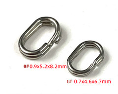 500Pcs Fishing Oval Split Ring Stainles Steel Lure Line Connector Bass 59-108lb