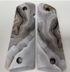 Altamont Wood Grips – 1911 Govt Textured Birch Marble UV Spray Finish-Super Nice