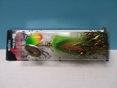 Matzuo – #8 Double Bladed Marabou & Flashabou Spinner – 10″ length – Fire Tiger