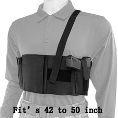 Tactical Belly Band or Shoulder Gun Holster 2-in-1 Pistol Holster with Mag Pouch