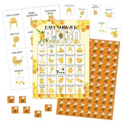 Bumble Bee Bingo Games Cards, Honeycombs Bingo Game Set, Honey Bee Baby Showe…