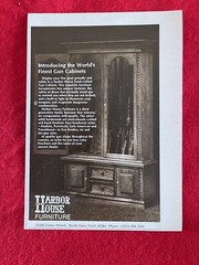Vintage 1974 Harbor House Furniture Print Ad Gun Cabinet Ad