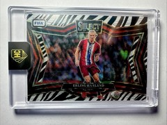 2024-25 Select FIFA Erling Haaland #215 Field Level Zebra Wave Case Hit SSP