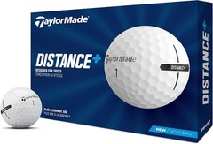 TaylorMade Distance+ Golf Balls Pack of 12 – White