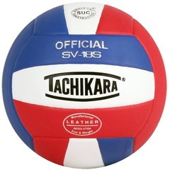 Institutional Quality Composite Leather Royal Volleyball SCARLET/WHITE/ROYAL